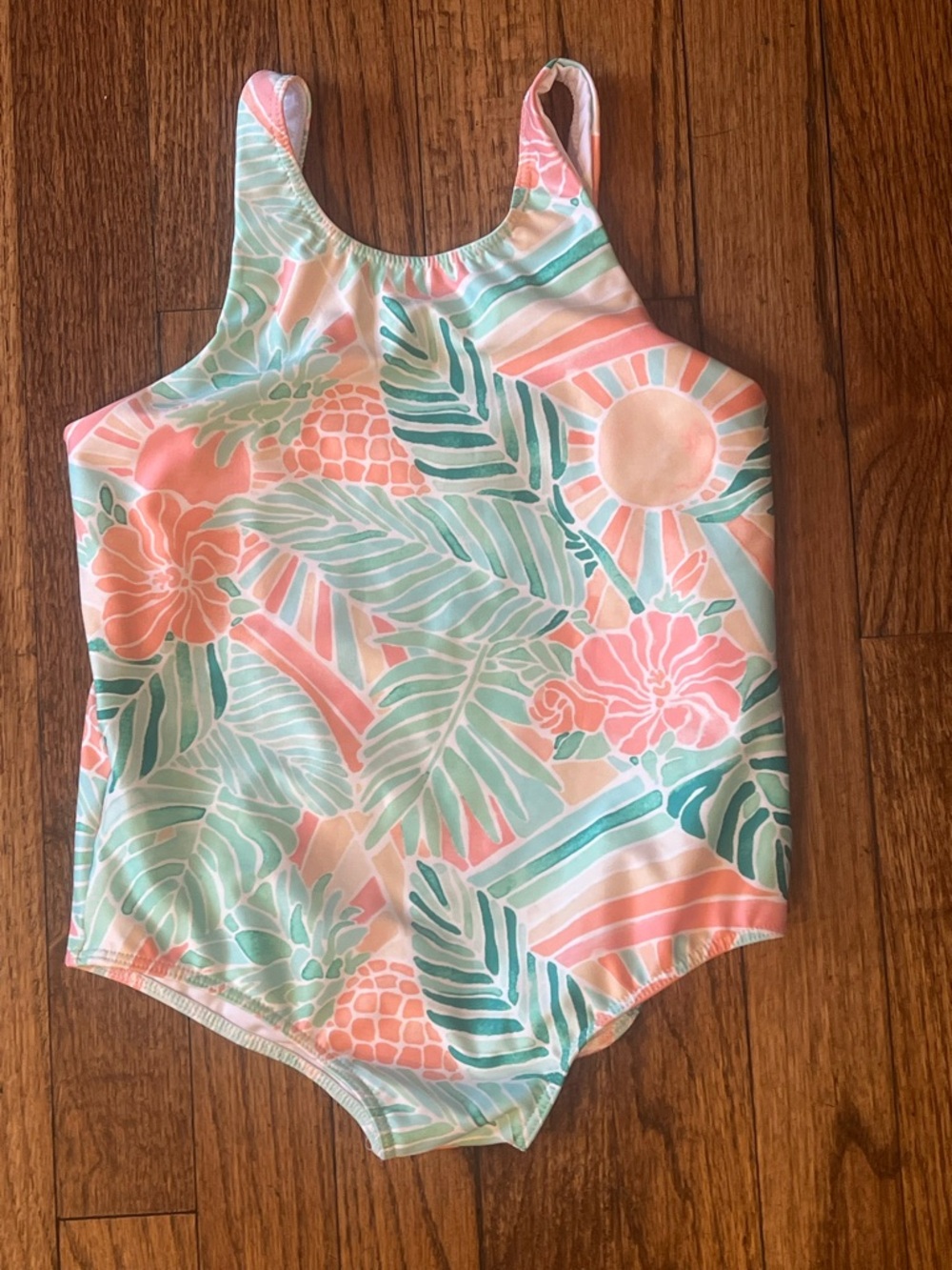 Kenny Flowers Coral & Mint Tropical One-Piece Swimsuit
